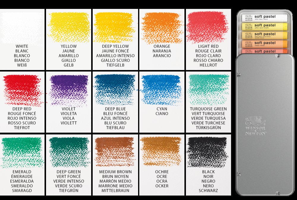 Winsor & Newton Soft Pastel Box 15x Sticks