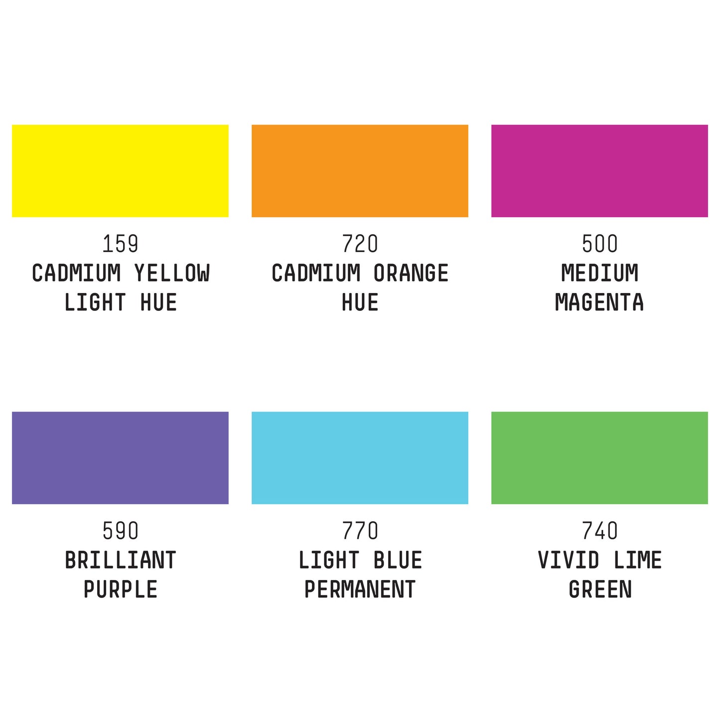 Acrylic Marker Set - 6x2mm - Vibrants