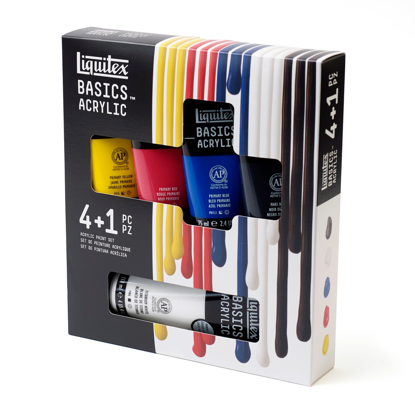 Liquitex Basics Acrylic Set - 4x75ml, 118ml White - Essentials