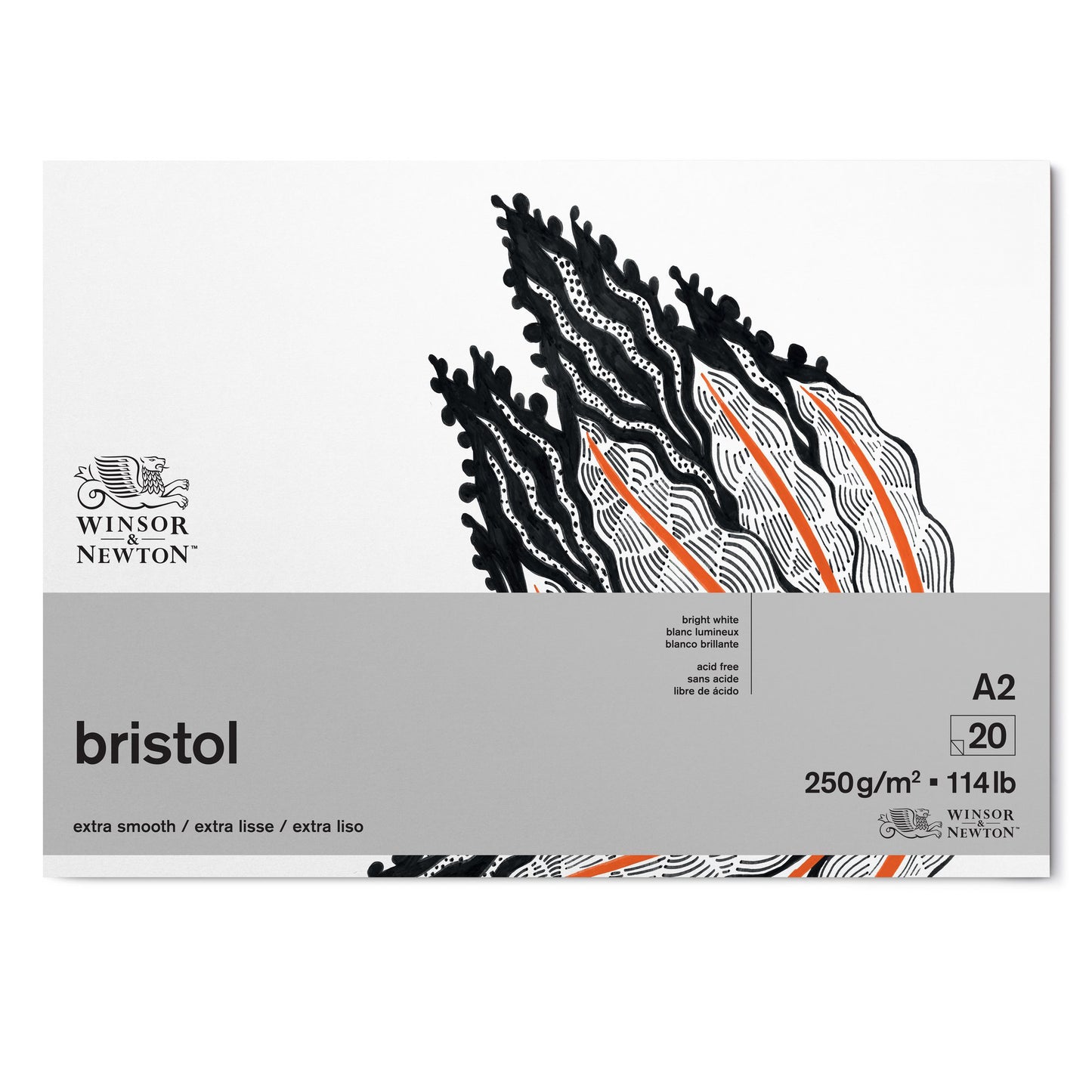 Winsor & Newton Bristol Pad - 250gsm - A2 (Pack or 3)
