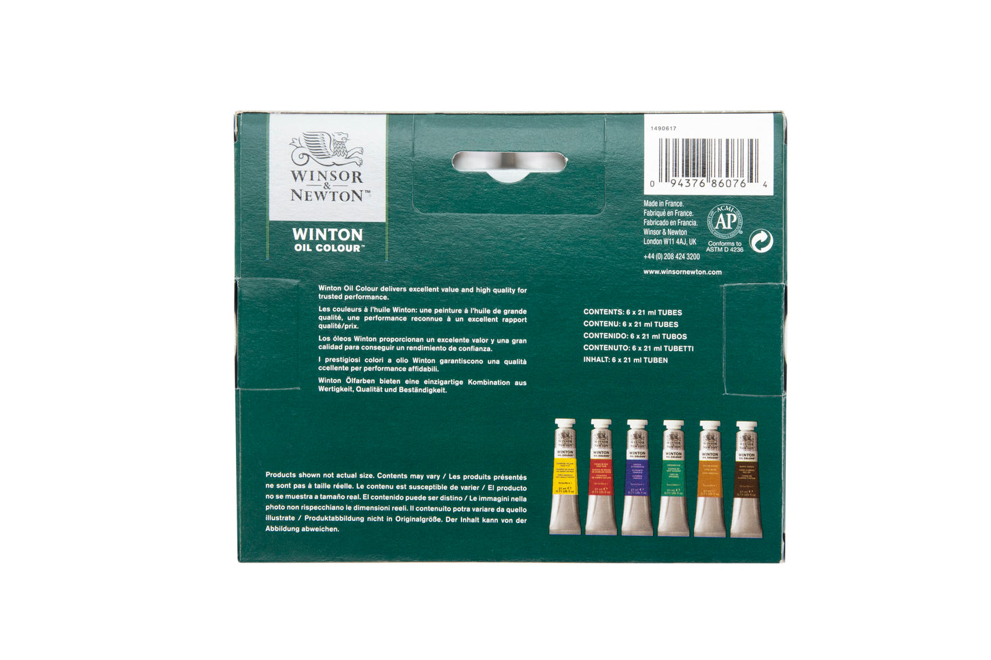 Winsor & Newton Winton Oil Colour 6x21ml Tube Set