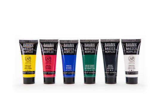 Basics Acrylic Primary Colours Set - 6x22ml