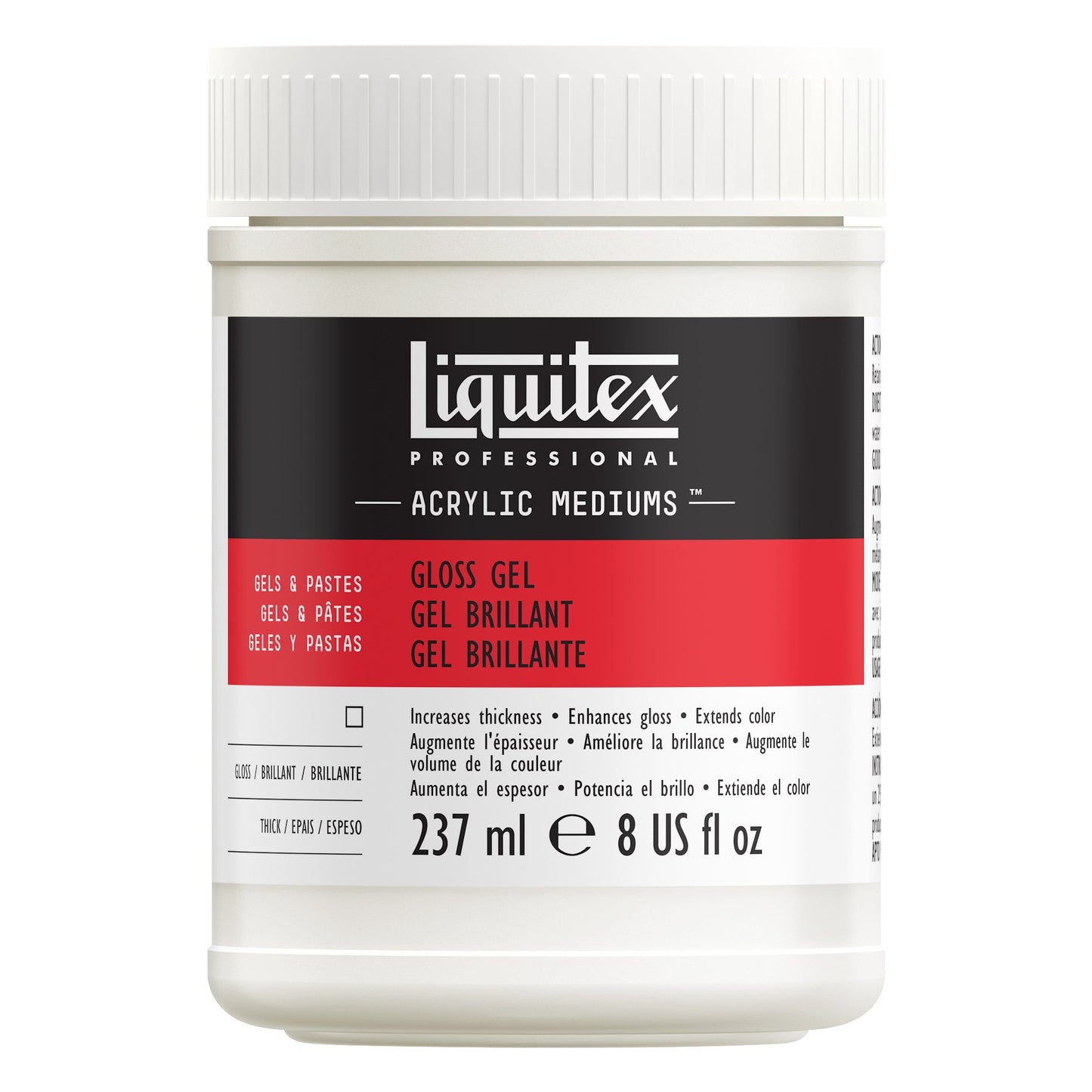LIQUITEX PROFESSIONAL MEDIUMS, GLOSS HEAVY GEL -  237ML POT