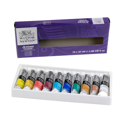 Winsor & Newton Artisan Water Mixable Oil Colour 10x37ml Tube Set.
