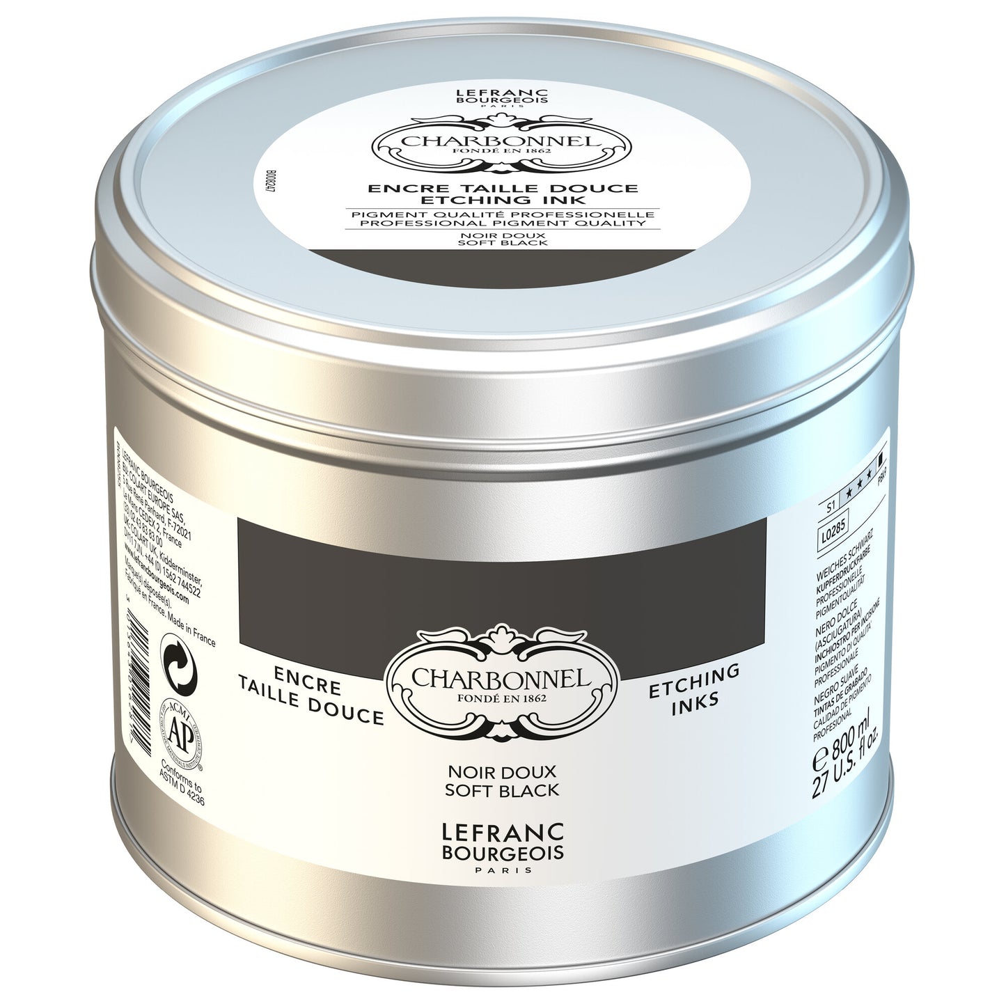 Charbonnel Etching, Intaglio Etching Ink – Soft Black – 800ml
