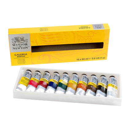 Winsor & Newton Galeria Acrylic Galeria 10x60ml Tube Set