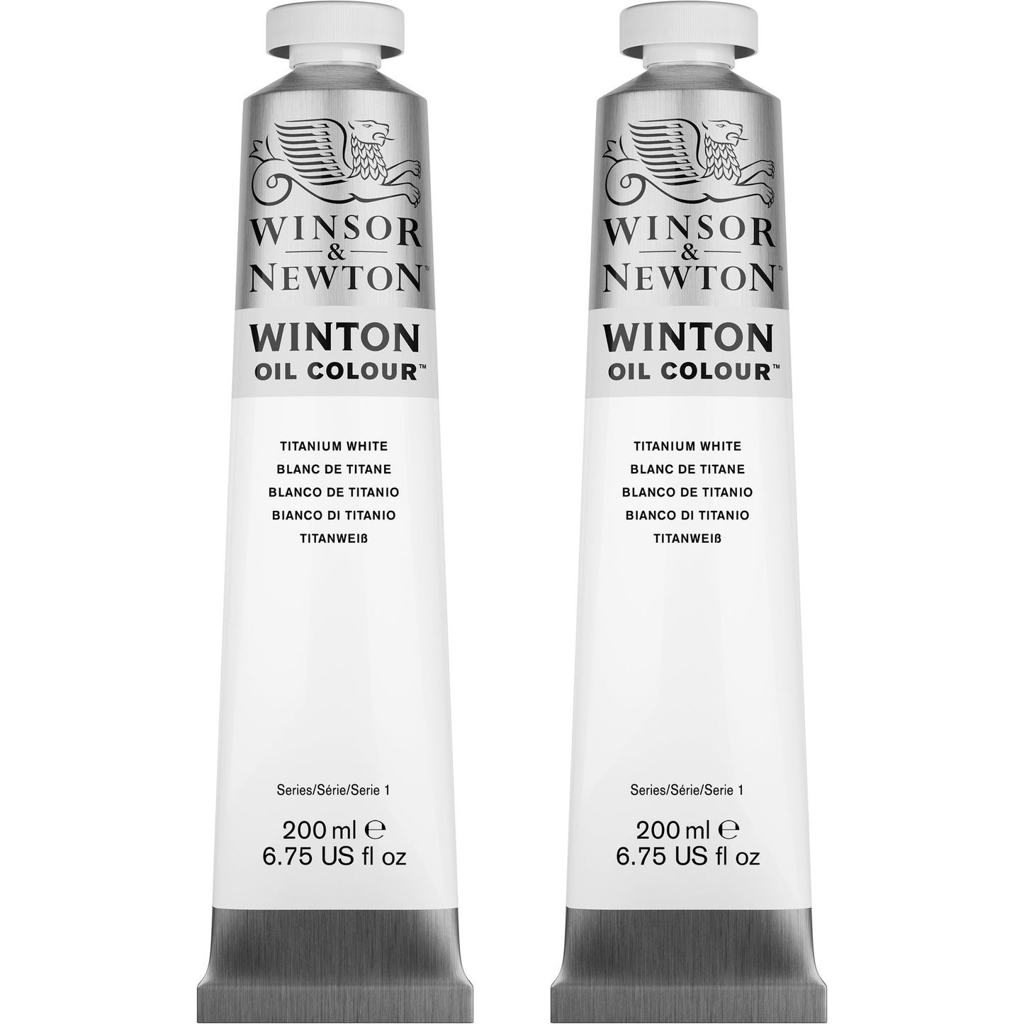 Winsor & Newton Winton Oil Colour 200ml Titanium White 2 Packet
