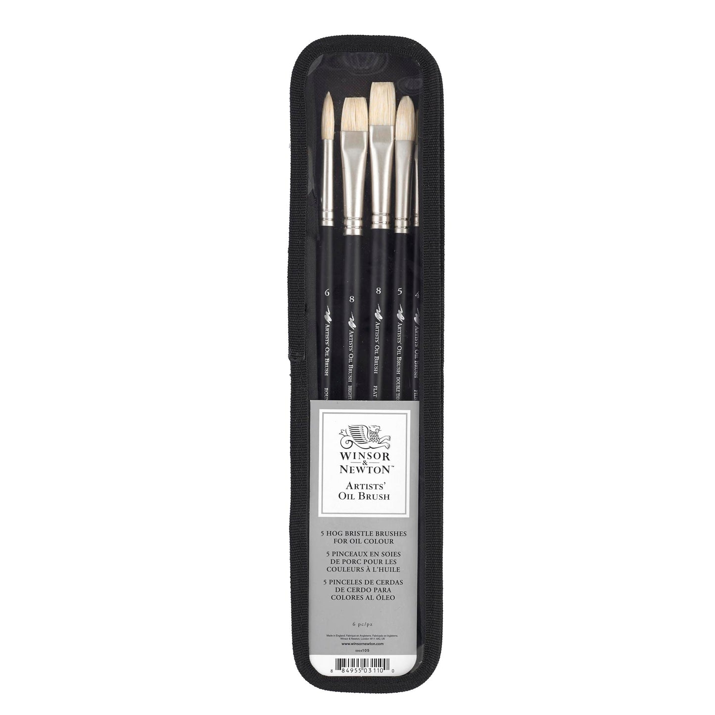 Winsor & Newton Artist's Oil Brush Long Handle 5 Pack