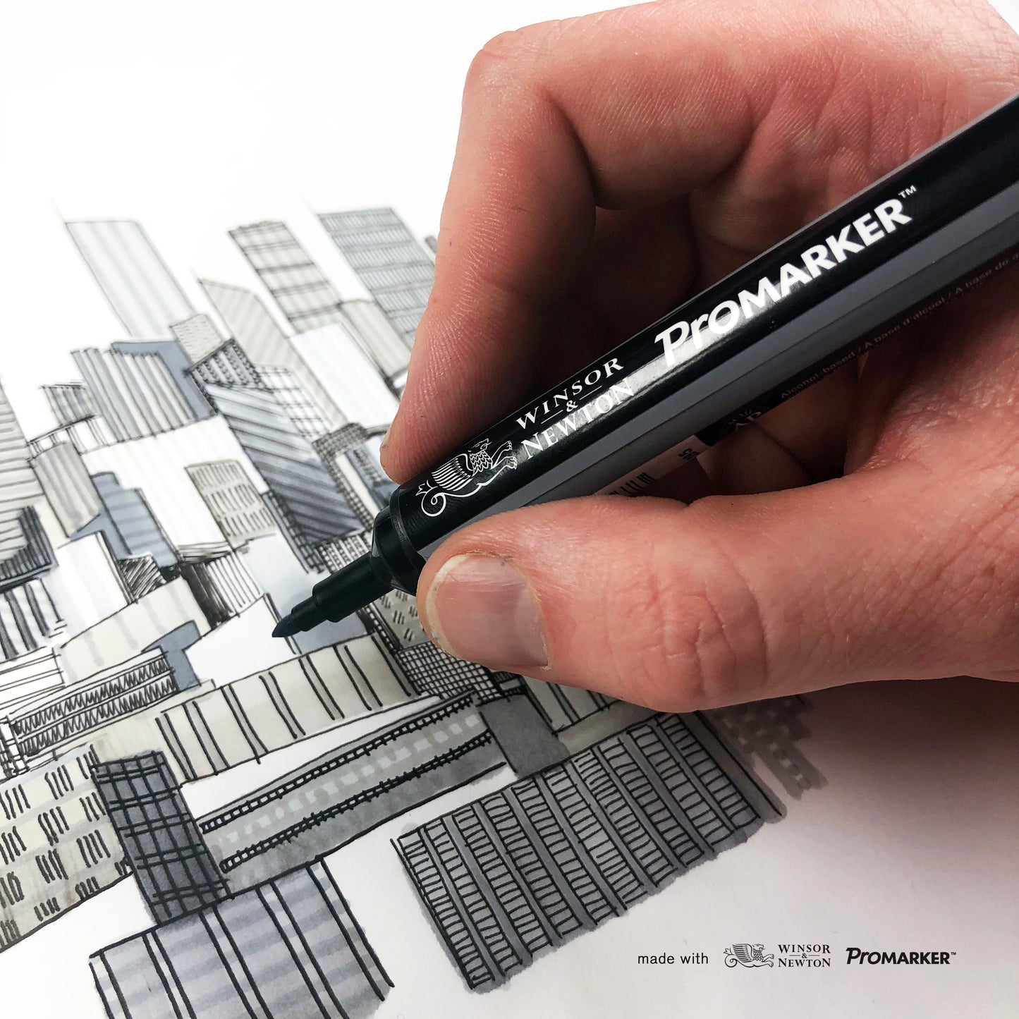 Winsor & Newton Promarker 24 Black & Greys