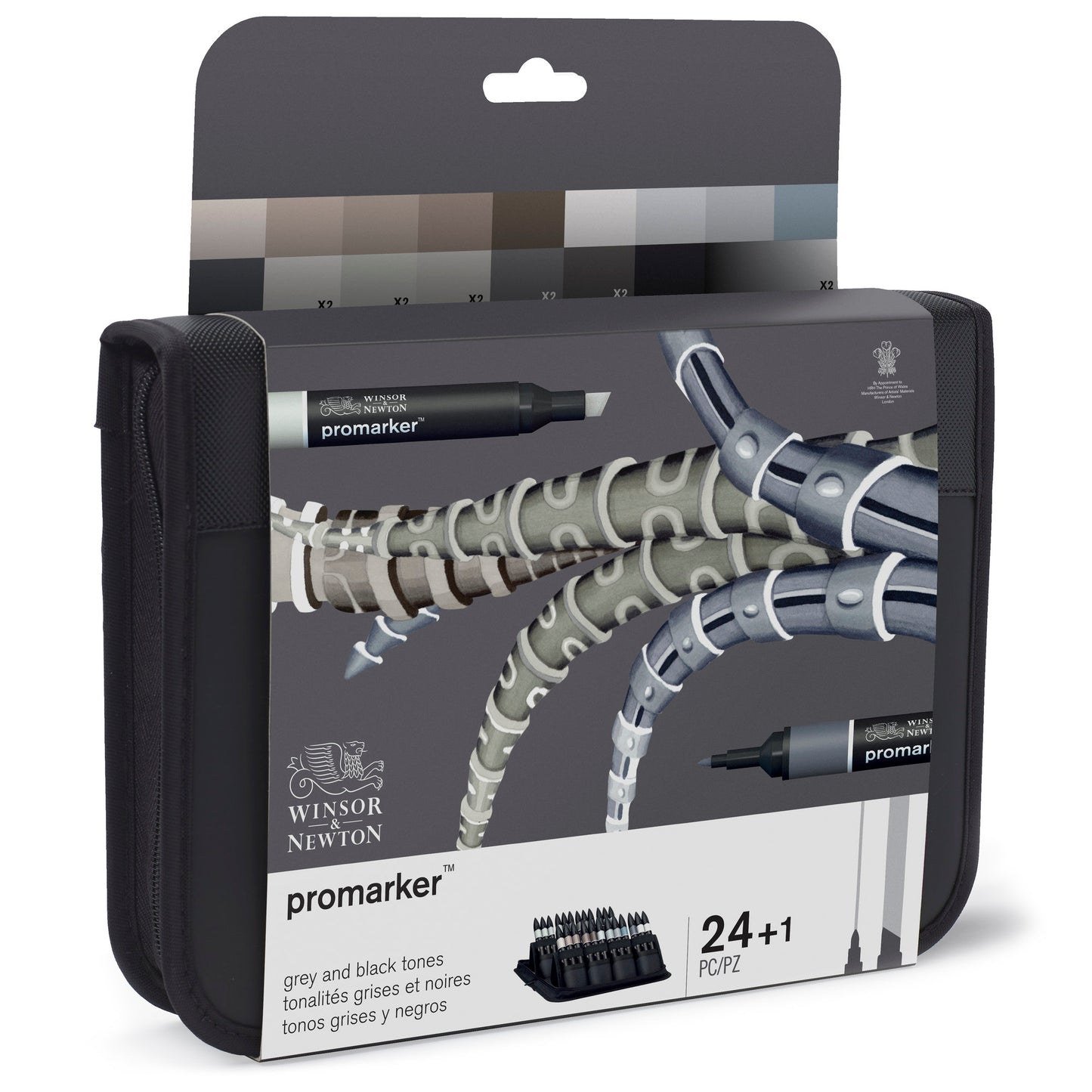 Winsor & Newton Promarker 24 Black & Greys