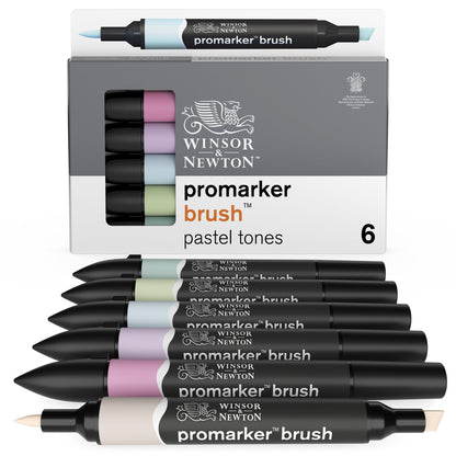 Promarker Brush 6 Pastel Tones