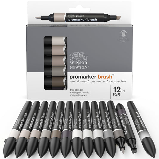 Winsor & Newton Promarker Brush 12+1 Neutral Tones