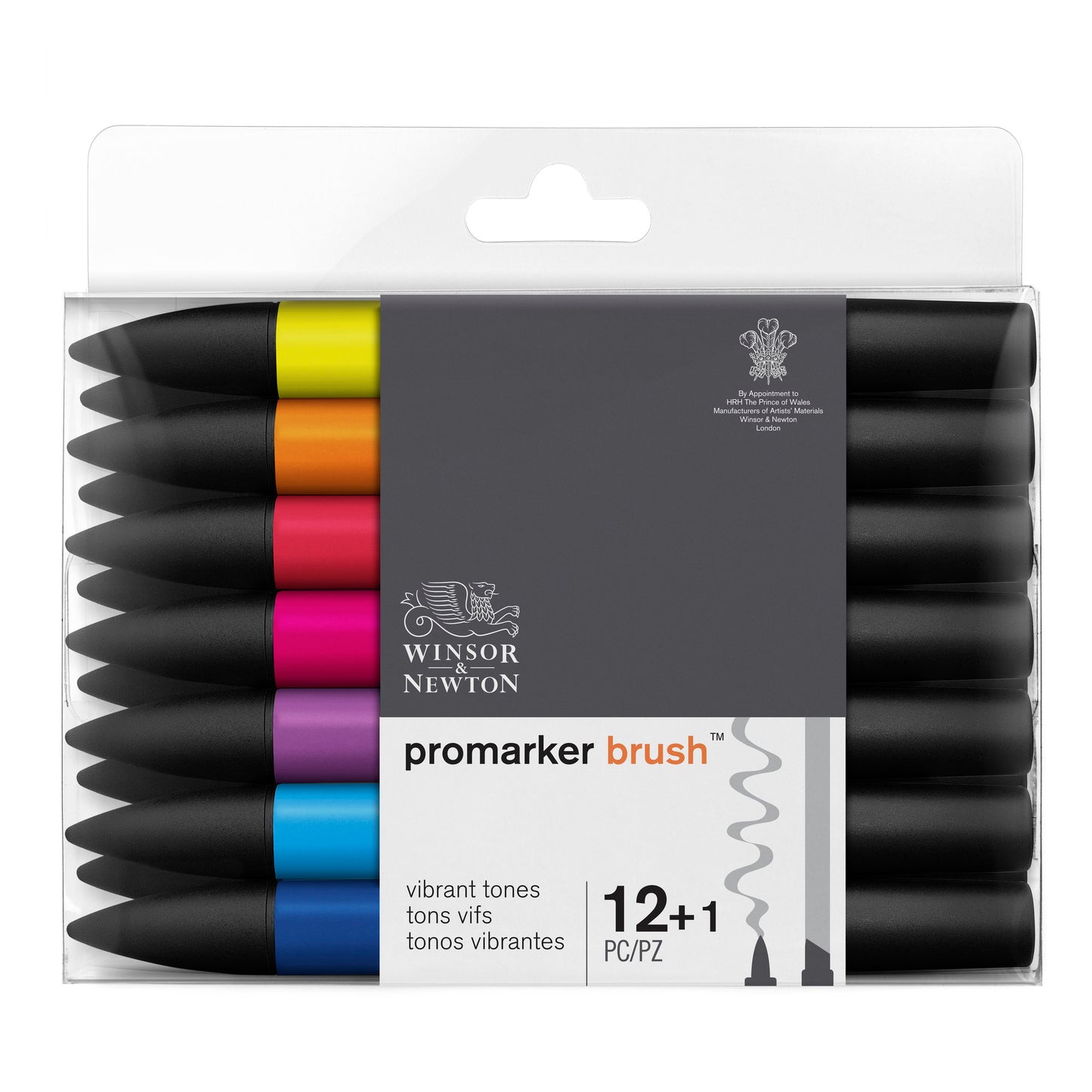 Winsor & Newton Promarker Brush 12+1 Vibrant Tones