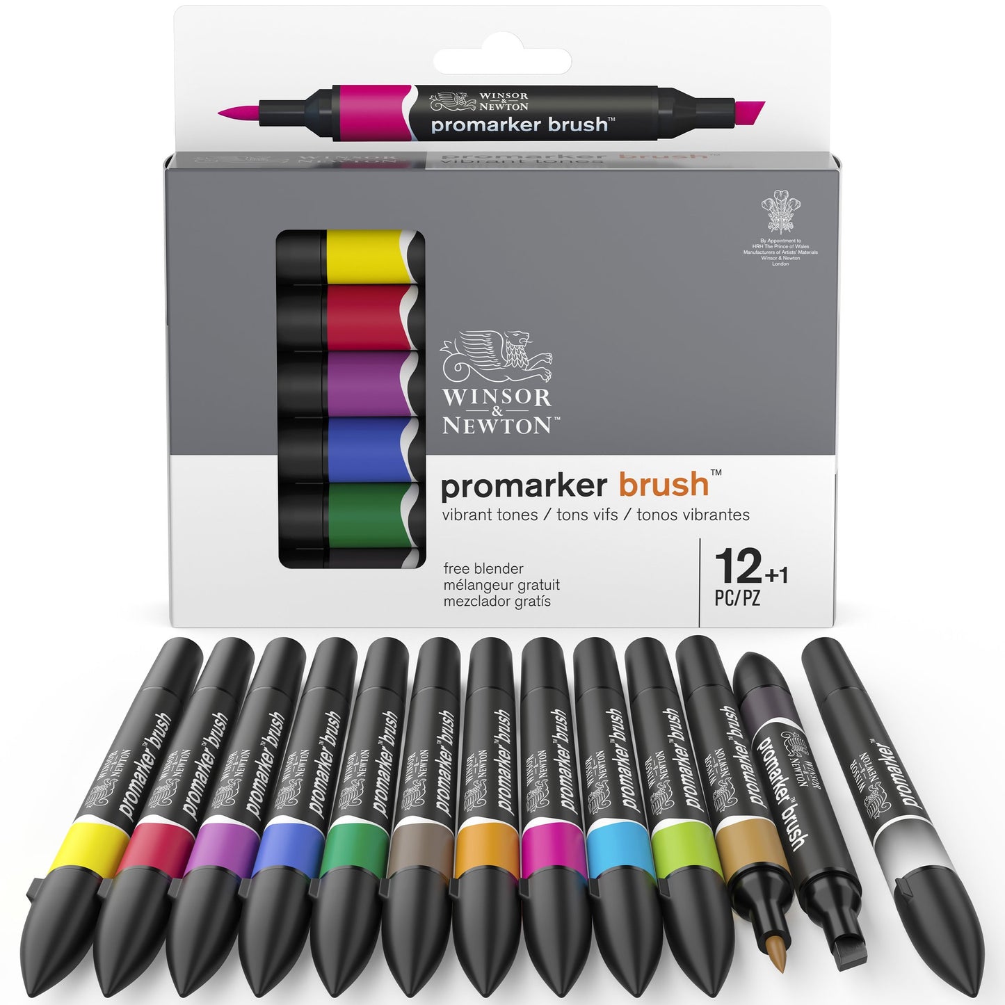 Winsor & Newton Promarker Brush 12+1 Vibrant Tones