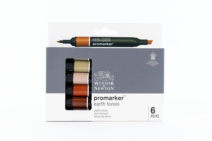 Winsor & Newton Promarker 6 Earth Tones