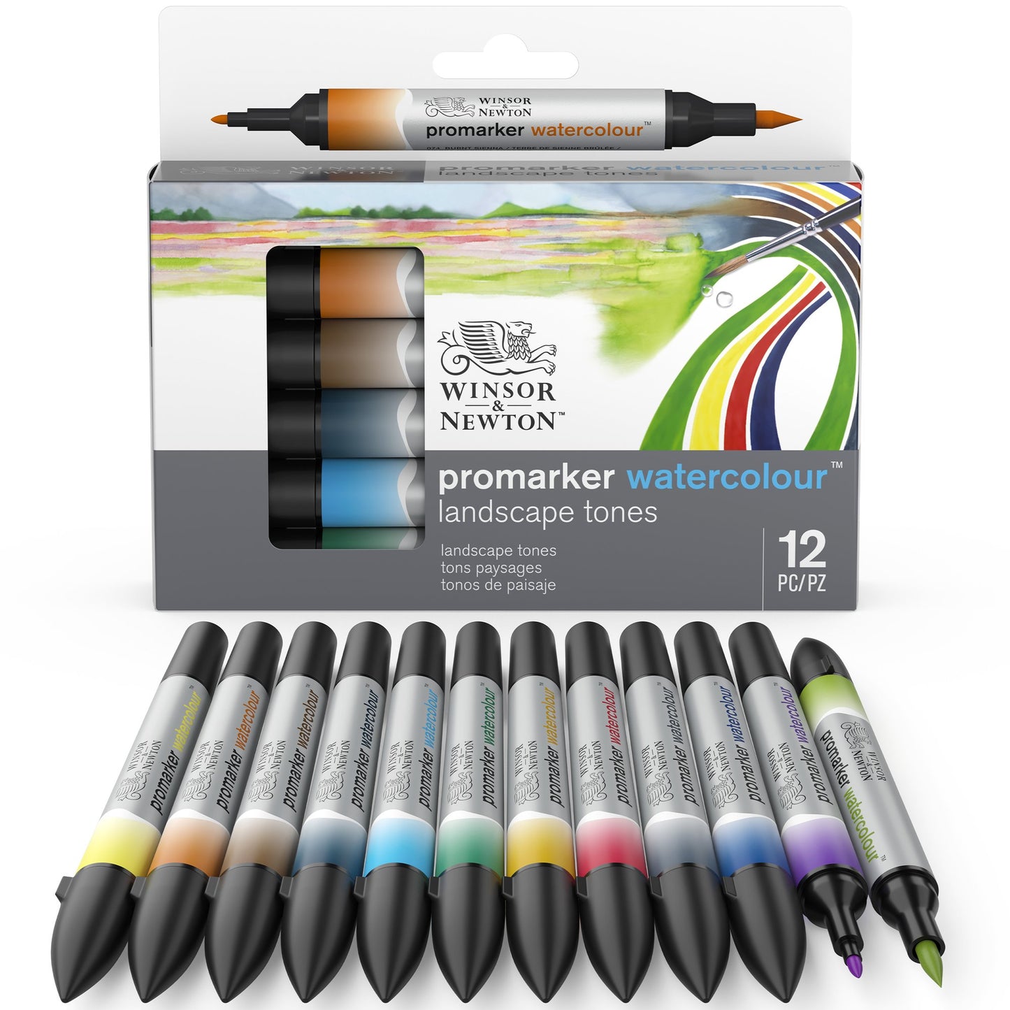 Winsor & Newton Promarker Watercolour 12 Landscape Tones