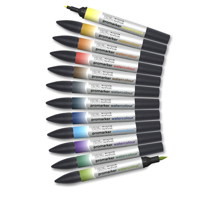 Winsor & Newton Promarker Watercolour 12 Landscape Tones