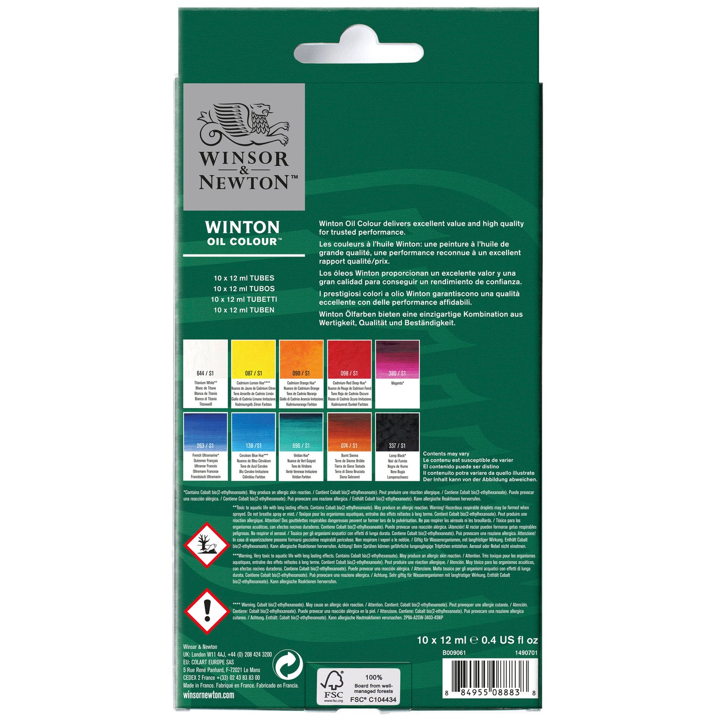 Winsor & Newton Winton Oil Colour Set 10x12ml