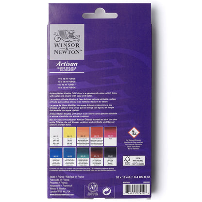 Artisan Water Mixable Oil Colour Set 10x12ml