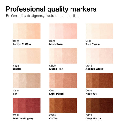 Promarker 12 Skin Tones Set