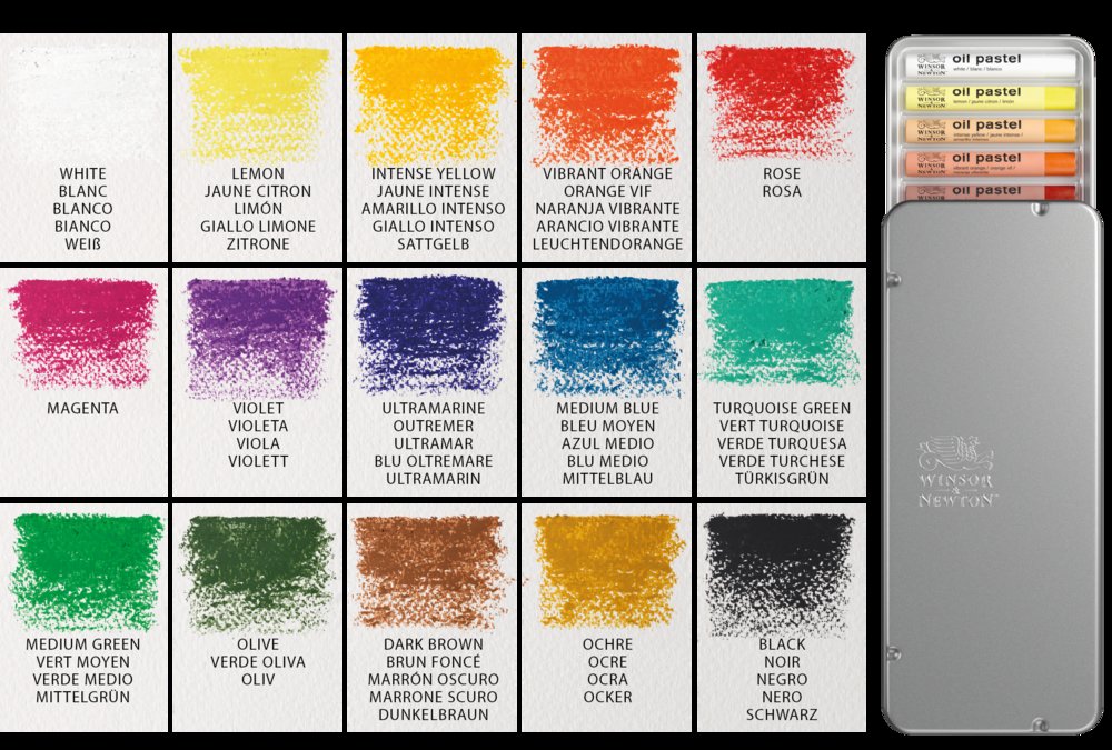 Winsor & Newton Oil Pastel Box 15x Sticks