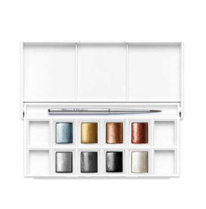 Cotman Watercolour 8 Half Pan Metallic Pocket Set