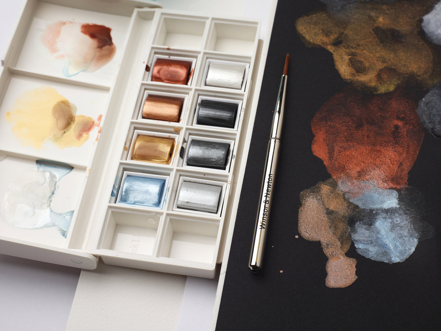 Cotman Watercolour 8 Half Pan Metallic Pocket Set