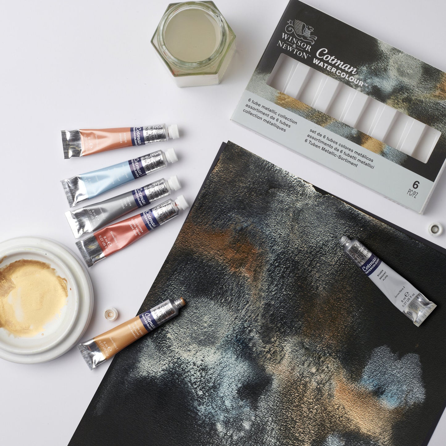 Cotman Watercolour Metallic Collection 6 Tubes Set