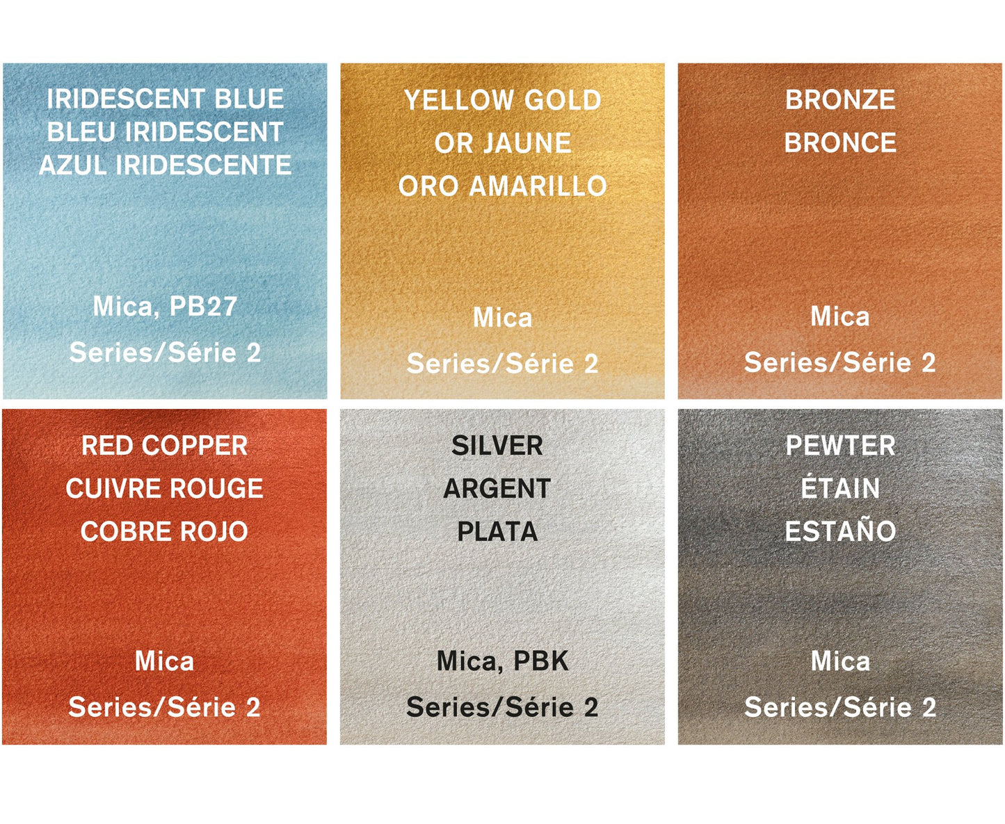 Cotman Watercolour Metallic Collection 6 Tubes Set
