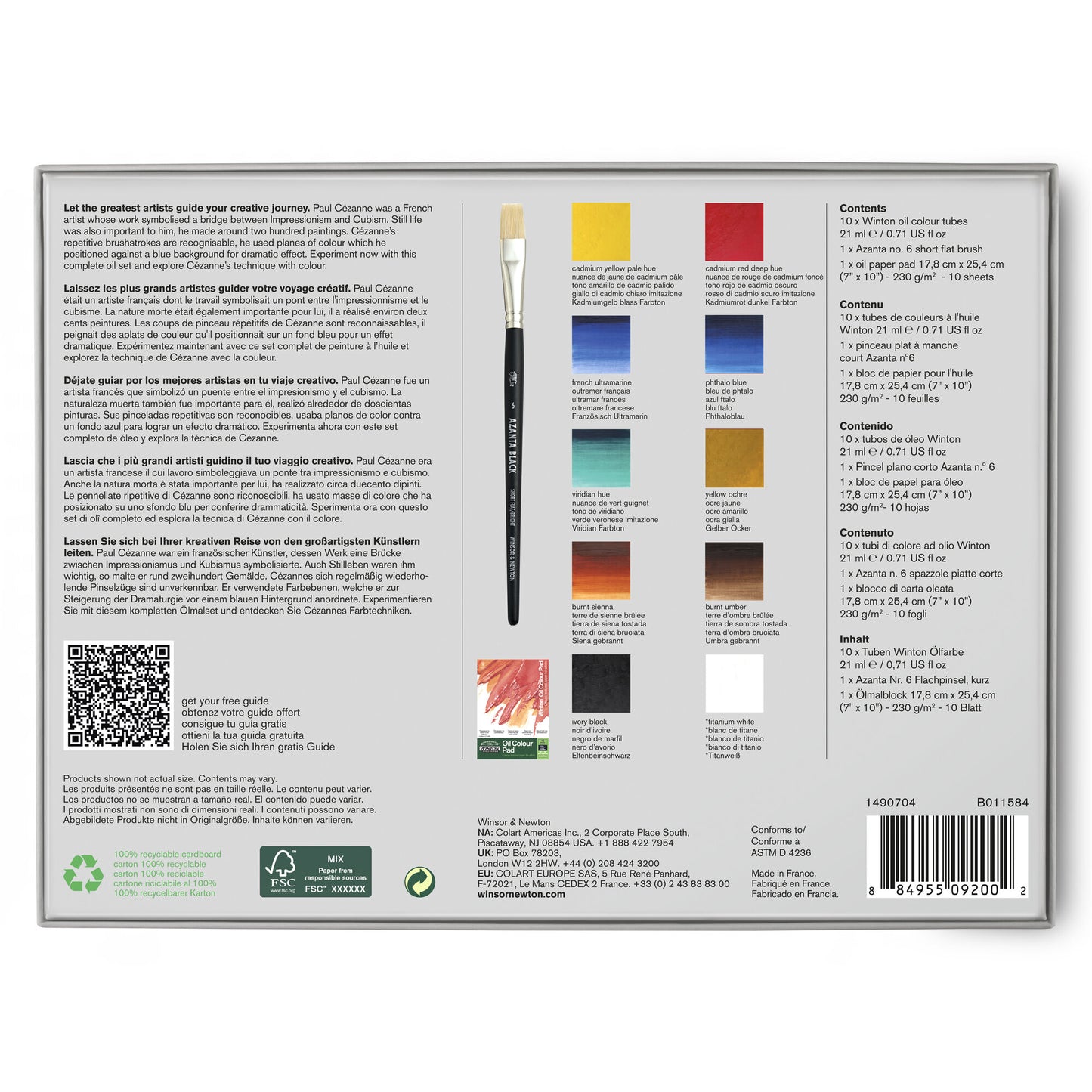 Winsor & Newton Tate -  Paul Cézanne Oil Set