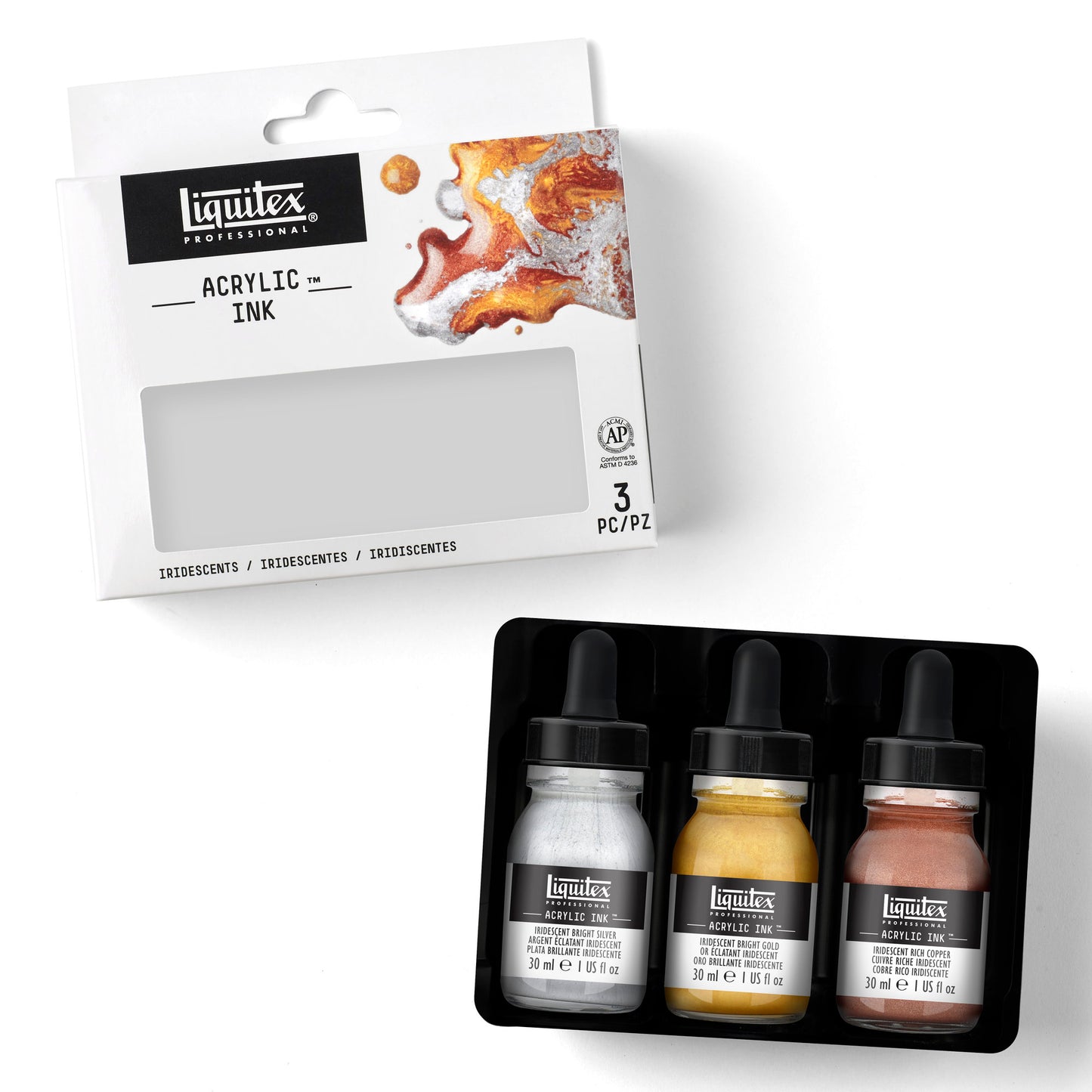 Liquitex Professional Acrylic Ink Set- 3X30ml - Iridescents