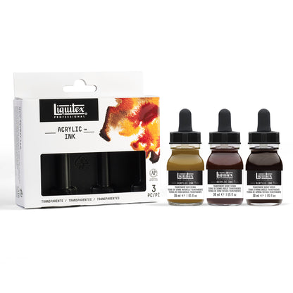 Liquitex Professional Acrylic Ink Set- 3X30ml - Transparents
