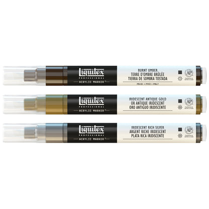 Acrylic Marker Set - 3x2mm - Iridescents