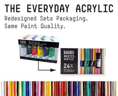 Liquitex Basics Acrylic Set - 24x22ml - Best Sellers