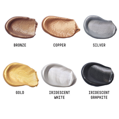 Liquitex Basics Acrylic Set - 6x22ml - Metallics & Iridescents