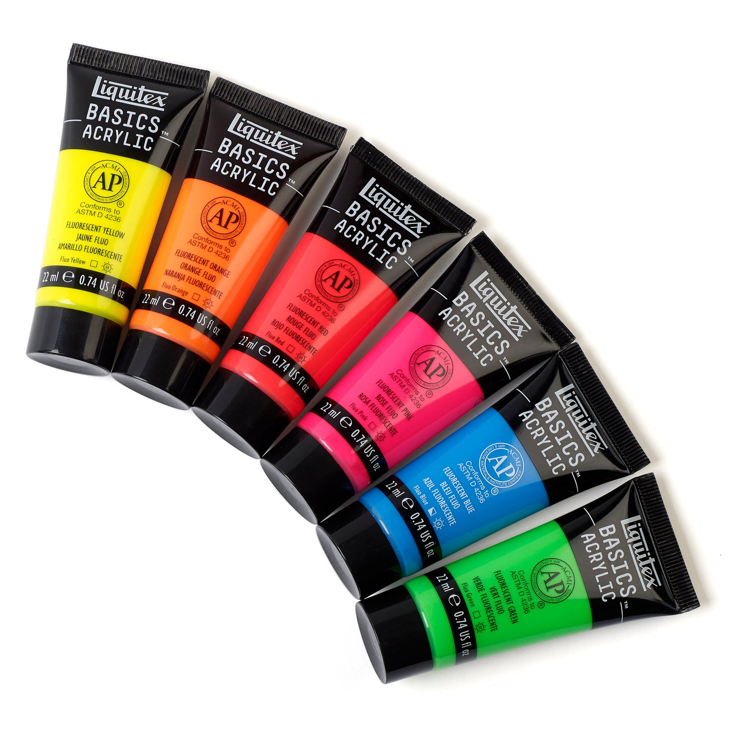 Liquitex Basics Acrylic Set - 6x22ml - Fluorescents