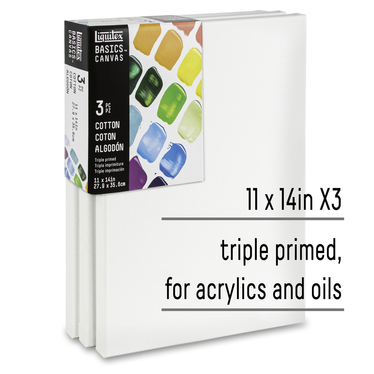 Basics Cotton Canvas 11x14" x3