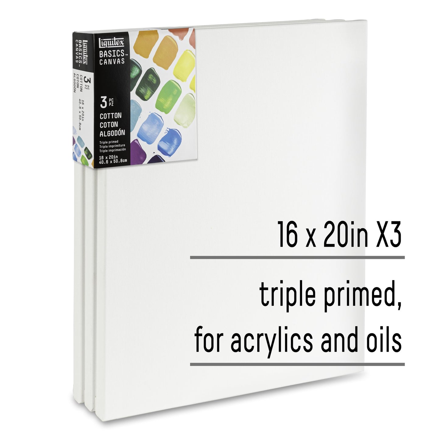 Basics Cotton Canvas 16x20" x3