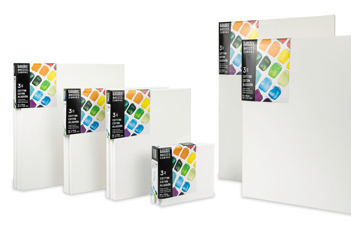 Liquitex Basics Set Of 3 Cotton Canvases 20x20cm
