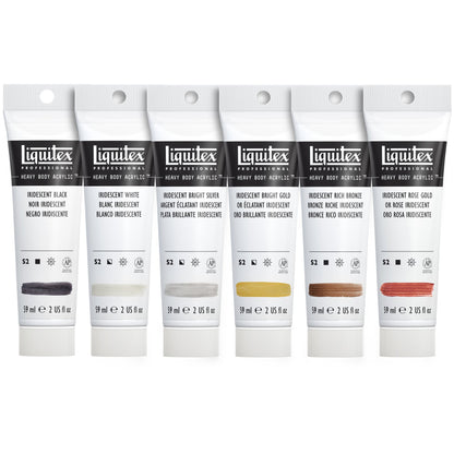 Liquitex Professional Heavy Body Acrylic Set Of 6x59ml Tube Iridescent