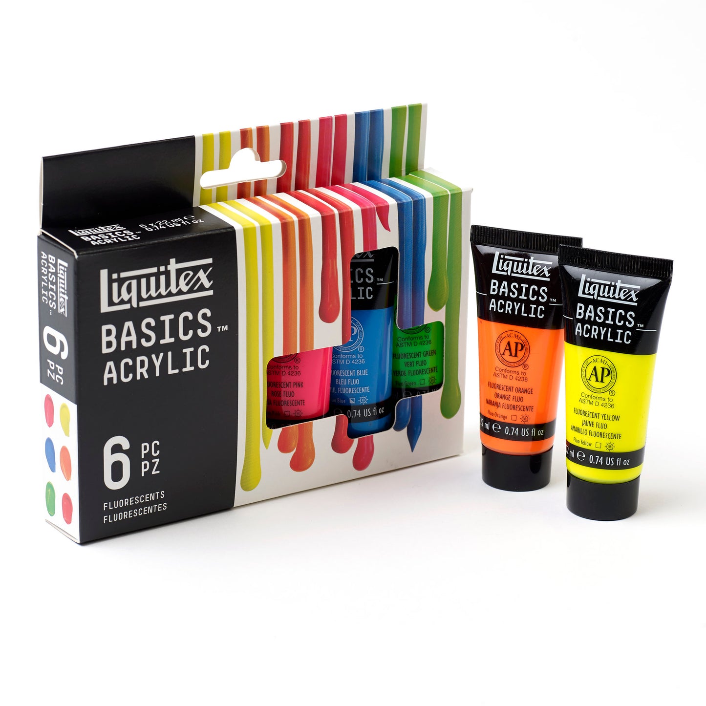 Liquitex Basics Acrylic Set - 6x22ml - Fluorescents