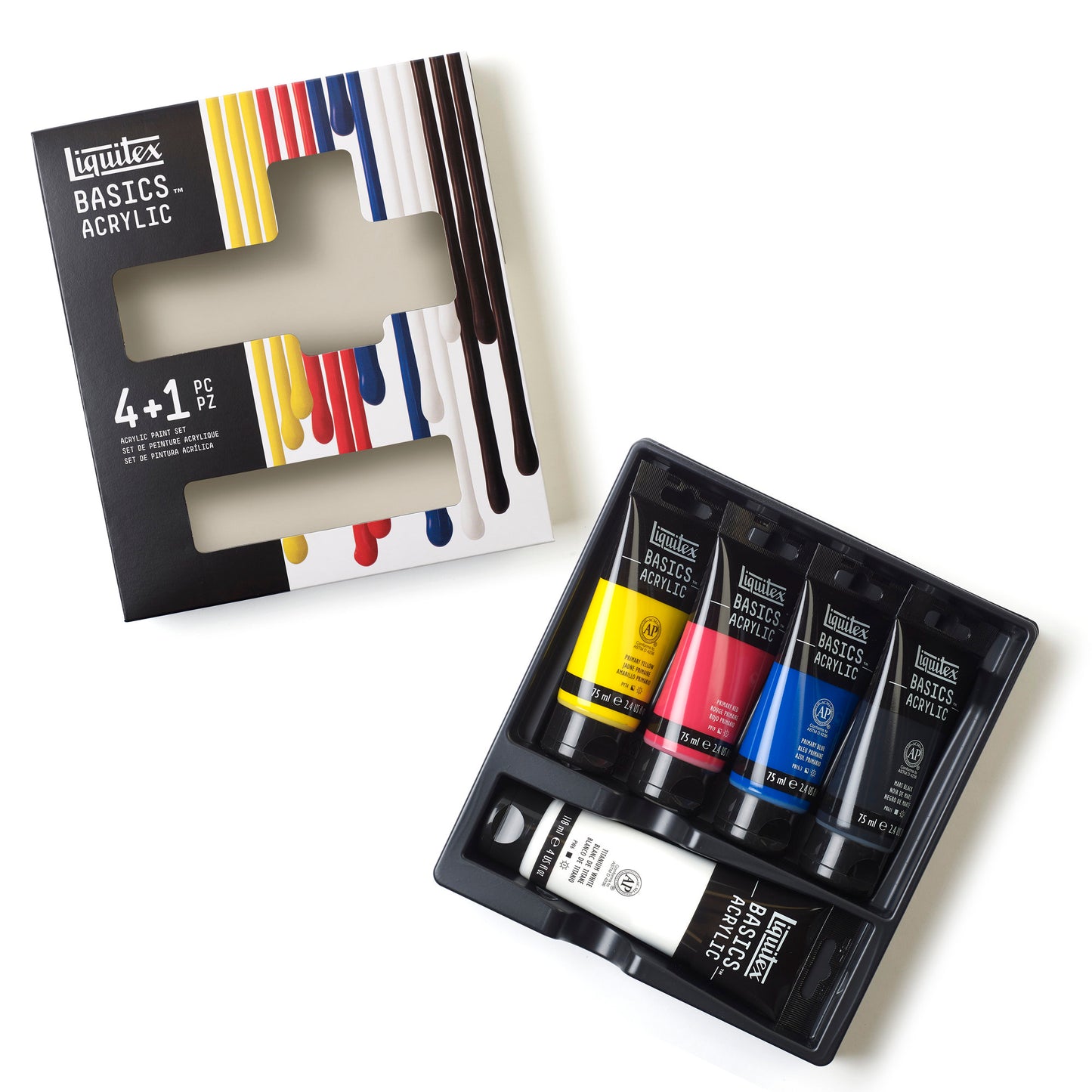 Liquitex Basics Acrylic Set - 4x75ml, 118ml White - Essentials