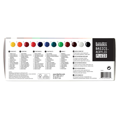 LIQUITEX Basics Fluid Acrylic Set 12x118ml