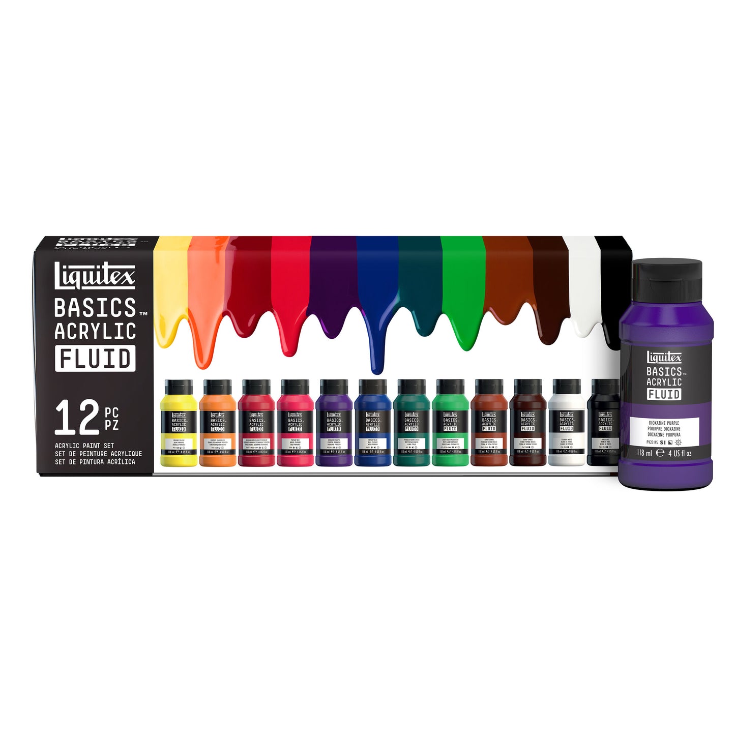 LIQUITEX Basics Fluid Acrylic Set 12x118ml
