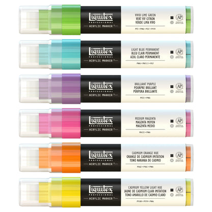 Acrylic Marker Set - 6x15mm - Vibrants