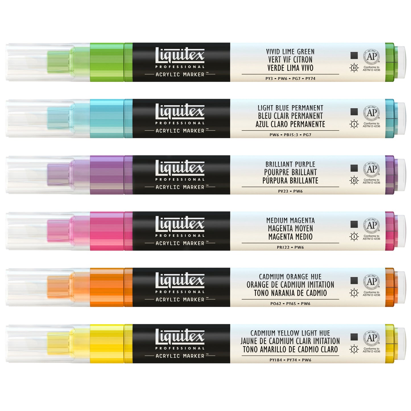 Acrylic Marker Set - 6x2mm - Vibrants