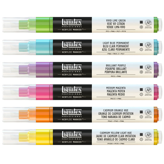 Acrylic Marker Set - 6x2mm - Vibrants