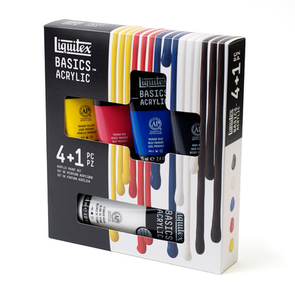 Liquitex Basics Acrylic Set - 4x75ml, 118ml White - Essentials