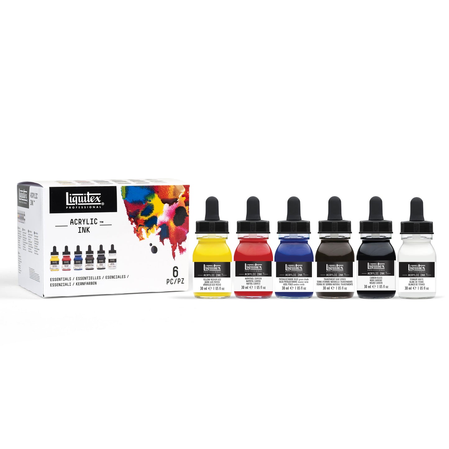 Acrylic Ink Set - 6x30ml - Essentials