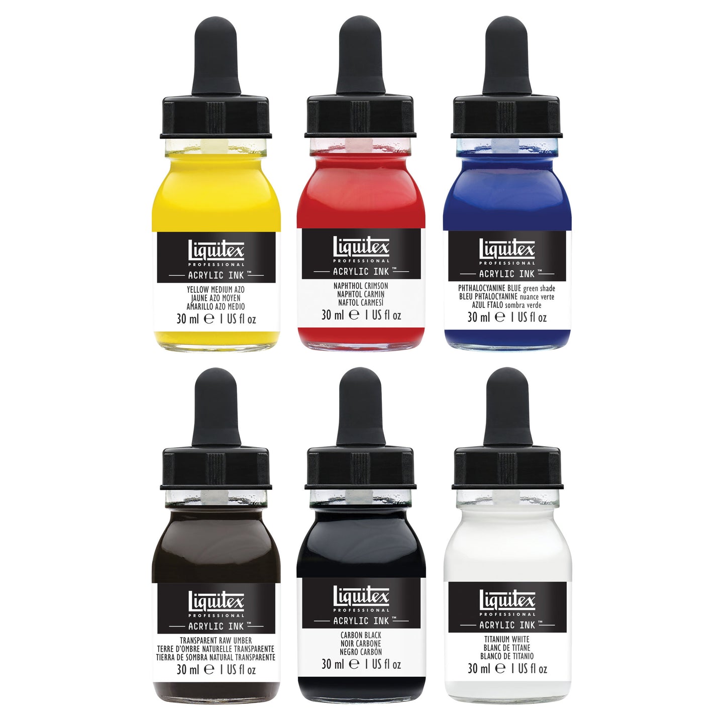 Acrylic Ink Set - 6x30ml - Essentials